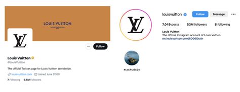 Louis Vuitton social media presence